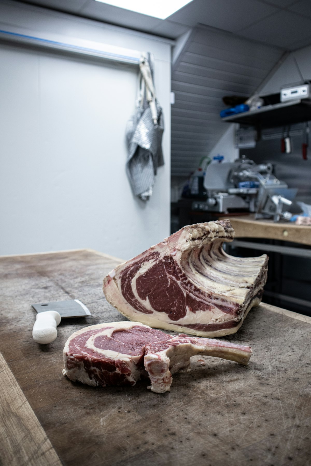 Fresh lamb carcasses